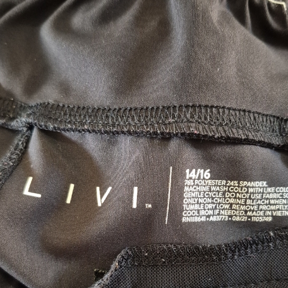 Livi Active Black Joggers Drawstring And Elastic Waistband Pockets Size 14/16 - Picture 6 of 6